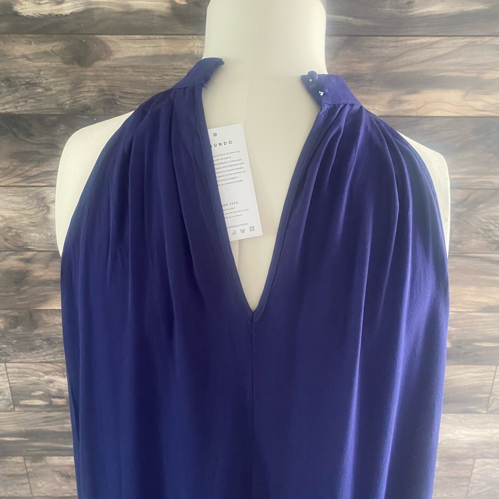 NWT Kirundo Women’s Summer Halter Neck, Sleeveless Mini Dress Loose Tank. - Picture 3 of 6
